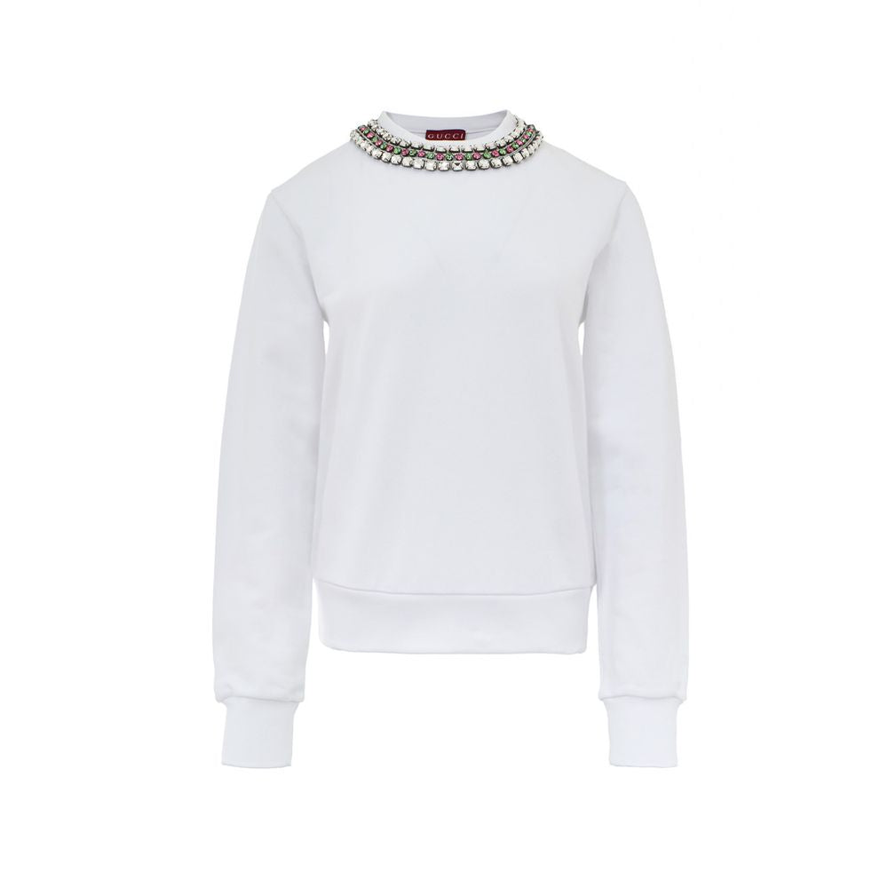 Weißes Baumwoll-Sweatshirt