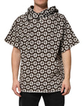 Brauner und weißer Kapuzenpullover mit DG-Logo