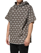 Brauner und weißer Kapuzenpullover mit DG-Logo