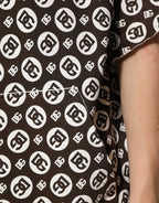 Brauner und weißer Kapuzenpullover mit DG-Logo