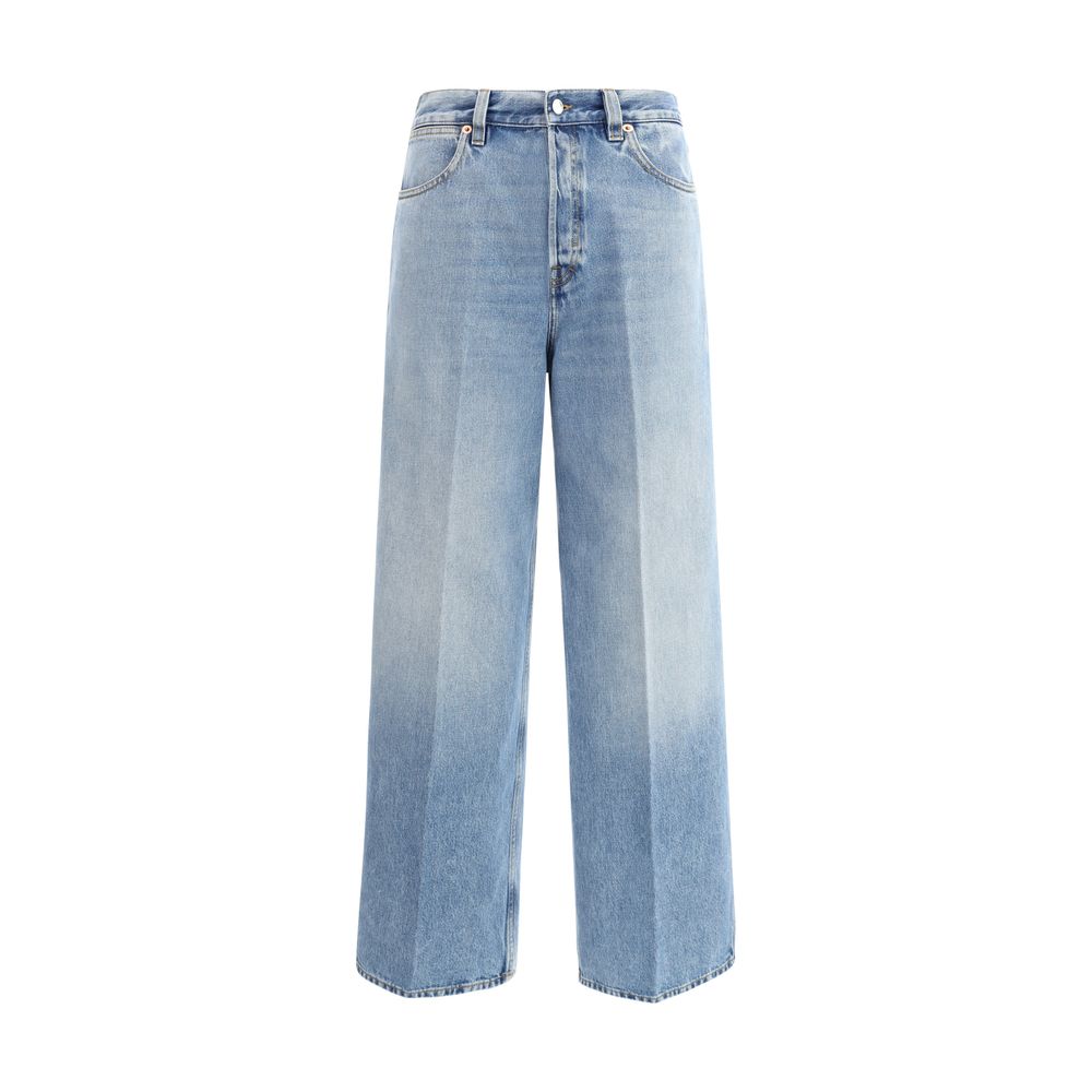 Hellblaue Jeans aus Baumwolldenim