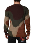 Herren-Pullover aus mehrfarbiger Baumwolle mit abstraktem Muster