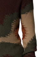 Herren-Pullover aus mehrfarbiger Baumwolle mit abstraktem Muster