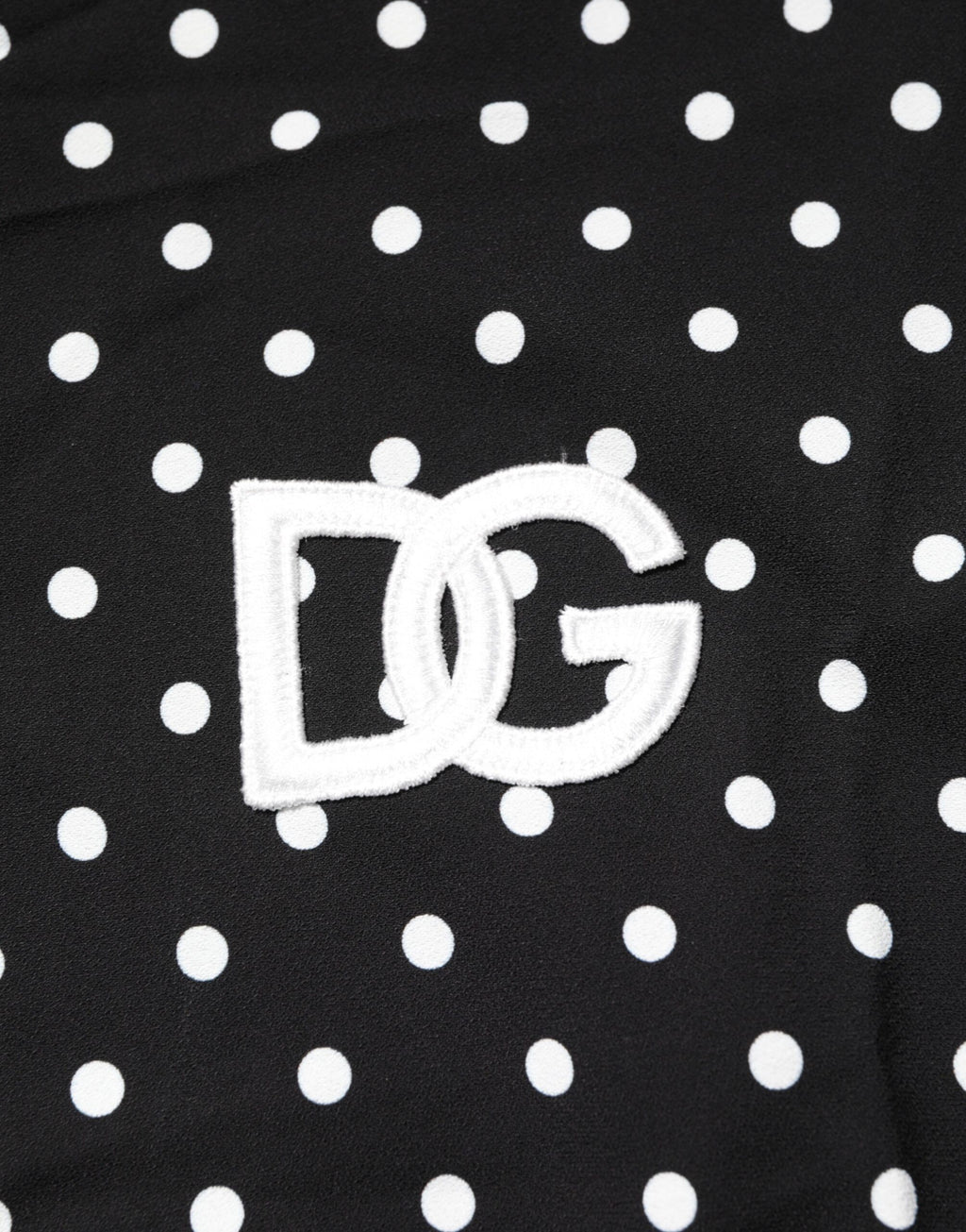 Black Polka Dot Short Sleeves Collared Polo T-shirt