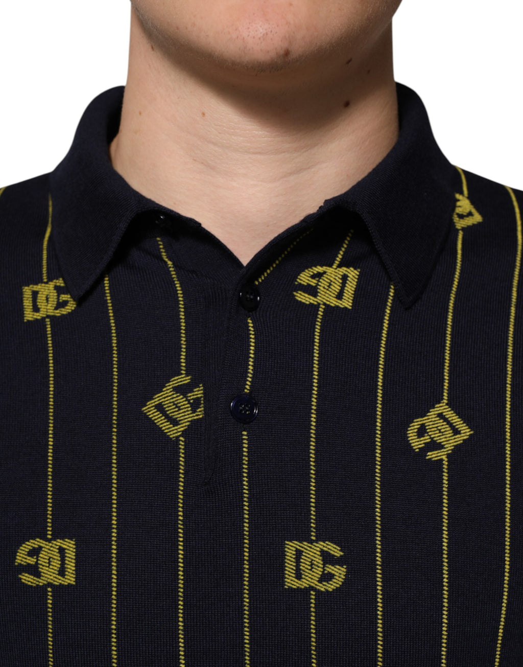 Poloshirt mit Black Logo Jacquard-Strick