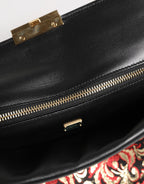 Multicolor Jacquard Floral Document Briefcase Bag