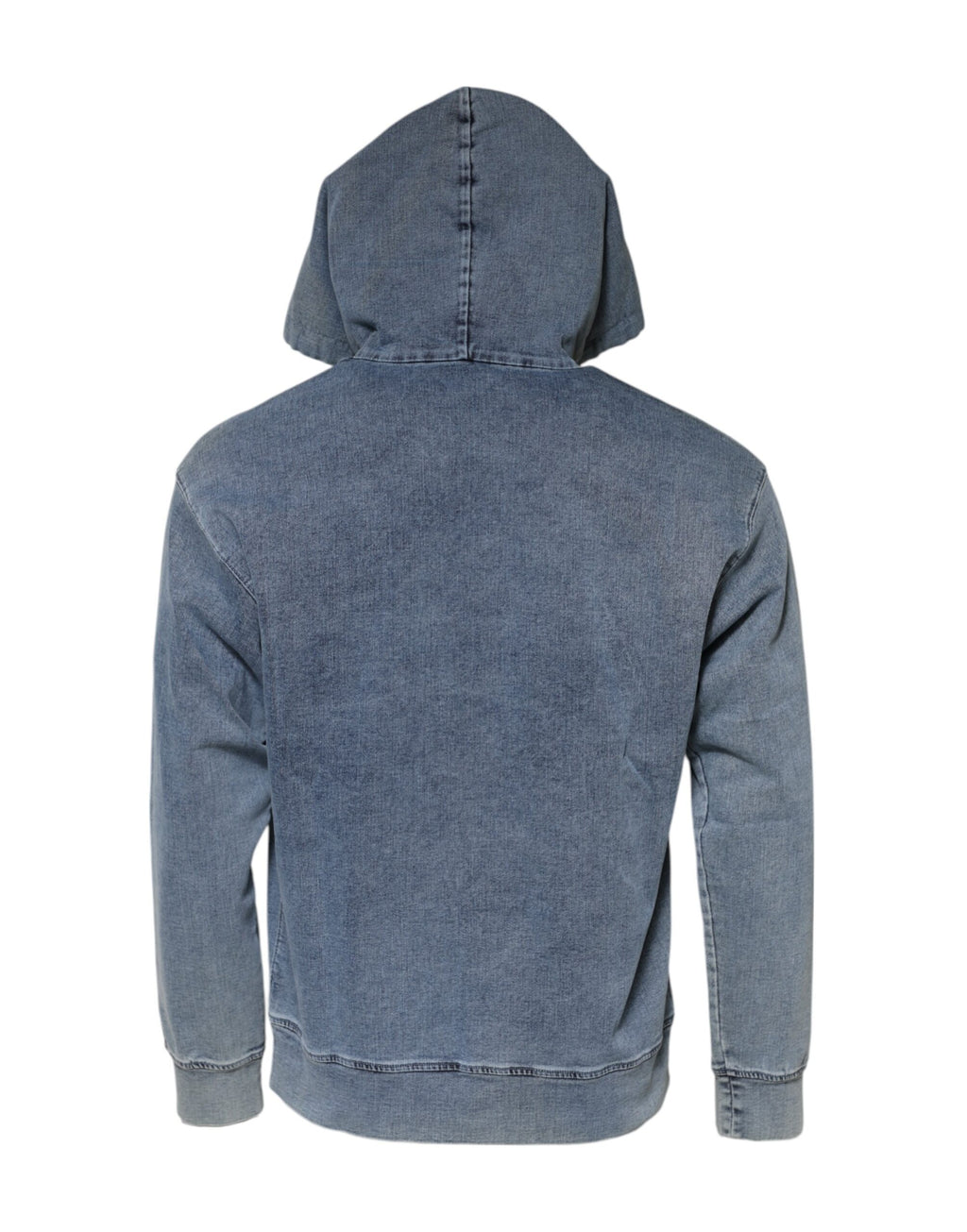 Blauer Kapuzenpullover aus Baumwollmischgewebe