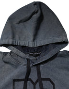Blauer Kapuzenpullover aus Baumwollmischgewebe