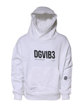 Weißes DG Vib3 Kapuzen-Sweatshirt für Herren