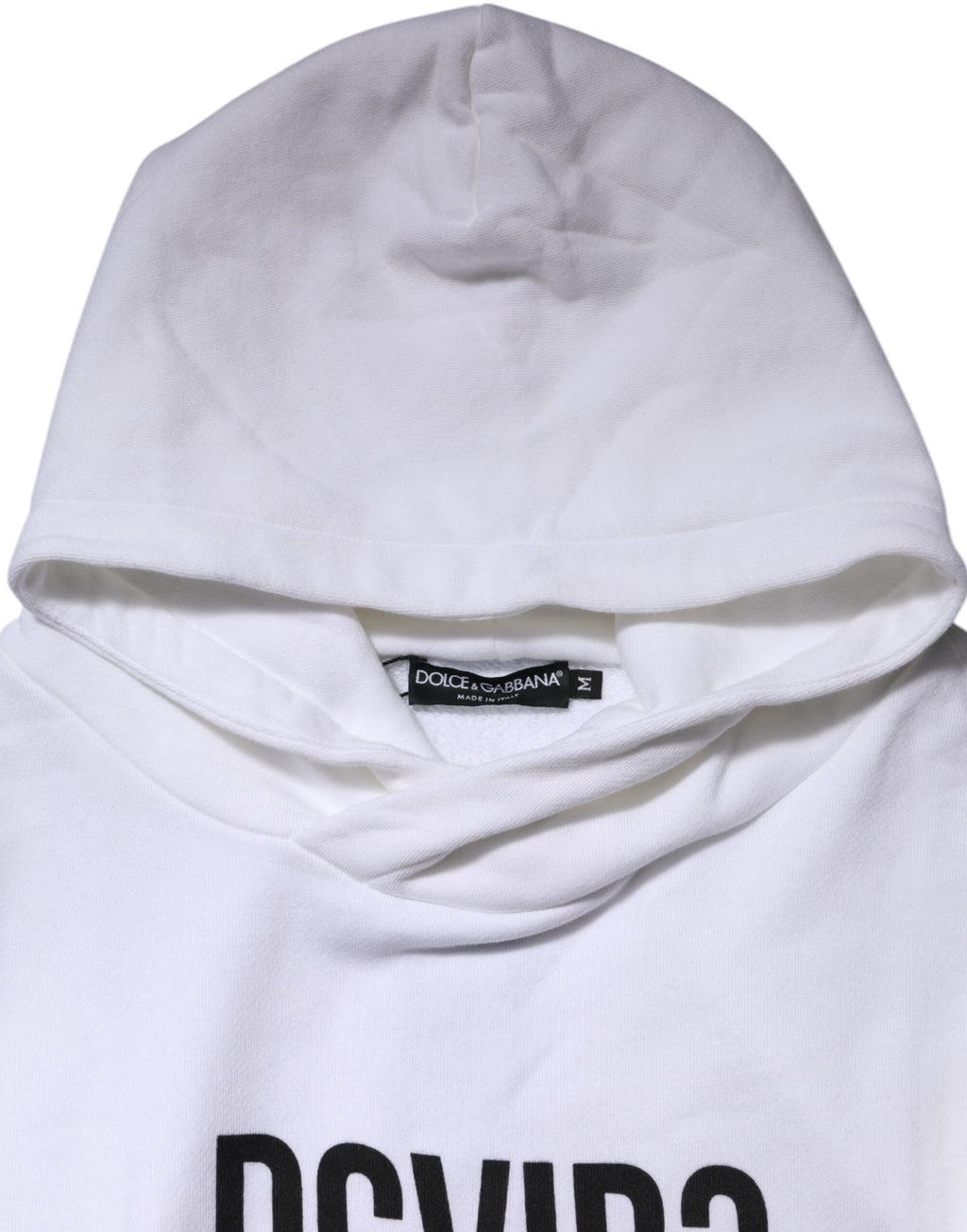 Weißes DG Vib3 Kapuzen-Sweatshirt für Herren