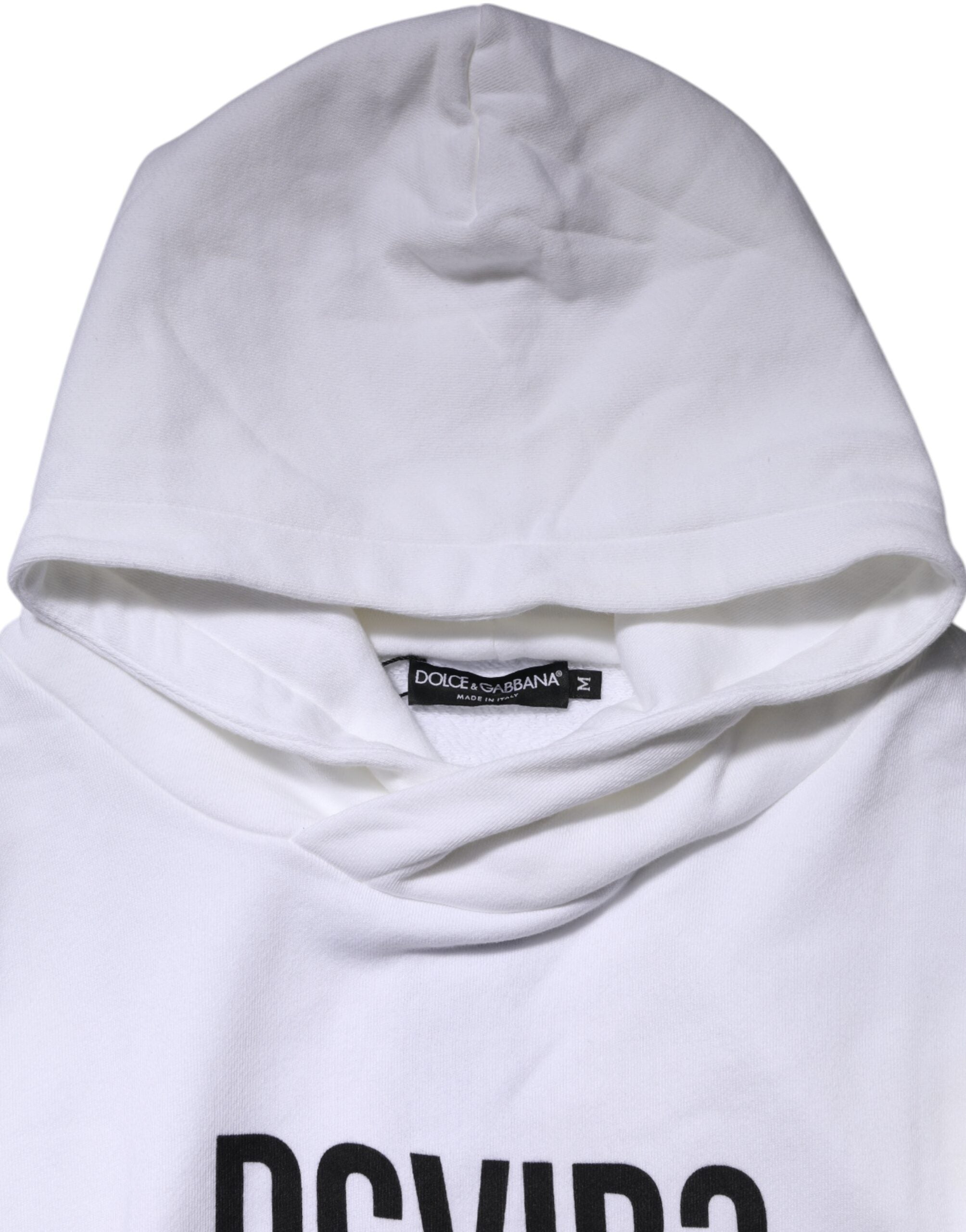 Weißes DG Vib3 Kapuzen-Sweatshirt für Herren