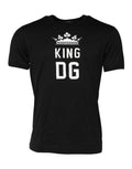 Schwarzes DG King Crown Baumwoll-T-Shirt mit Rundhalsausschnitt