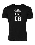 Schwarzes DG King Crown Baumwoll-T-Shirt mit Rundhalsausschnitt
