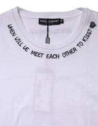 White Cotton Sleeveless Printed Tank T-shirt