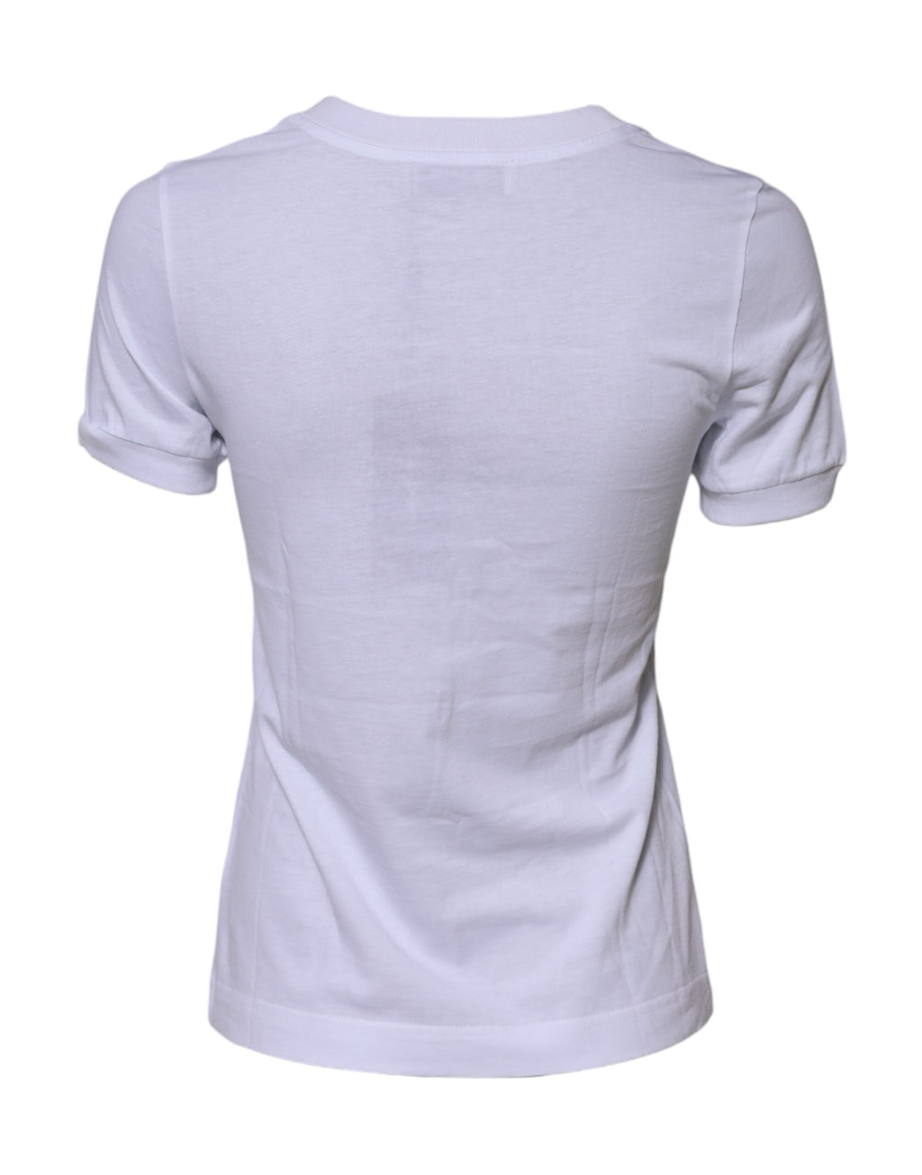 Weißes Baumwoll-T-Shirt mit DG-Logo-Stickerei