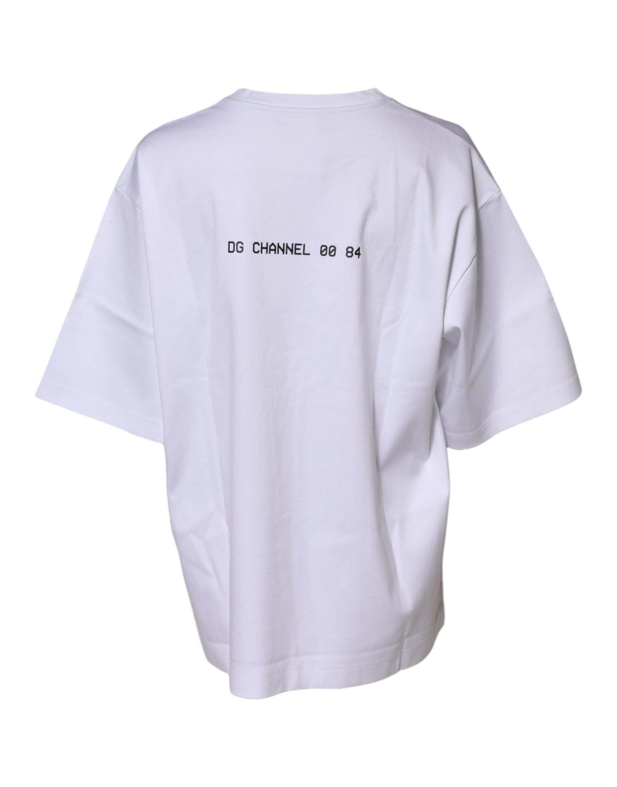 Weißes T-Shirt mit Aufdruck und kurzen Ärmeln aus Baumwolle