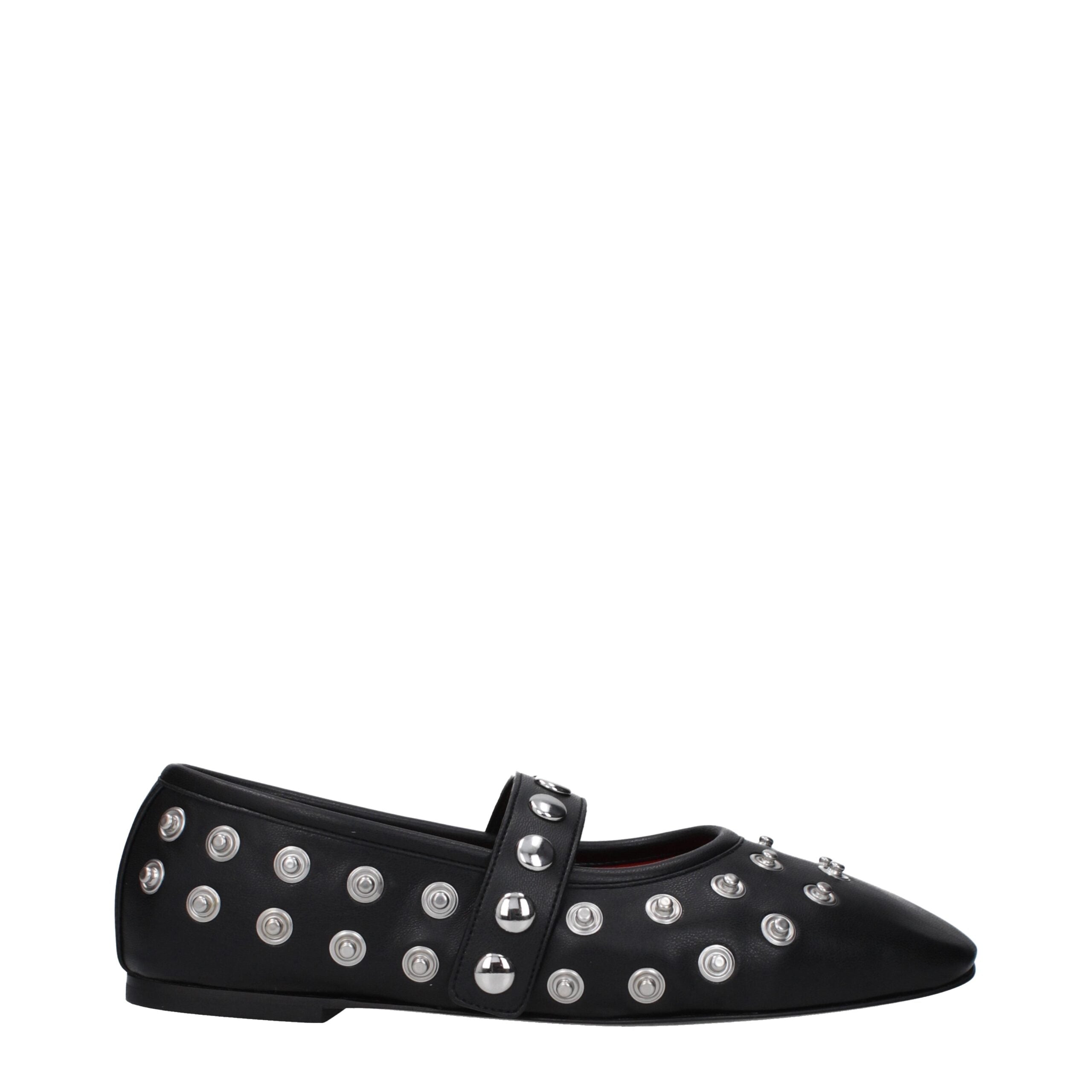 Schwarze Ballerinas aus Leder