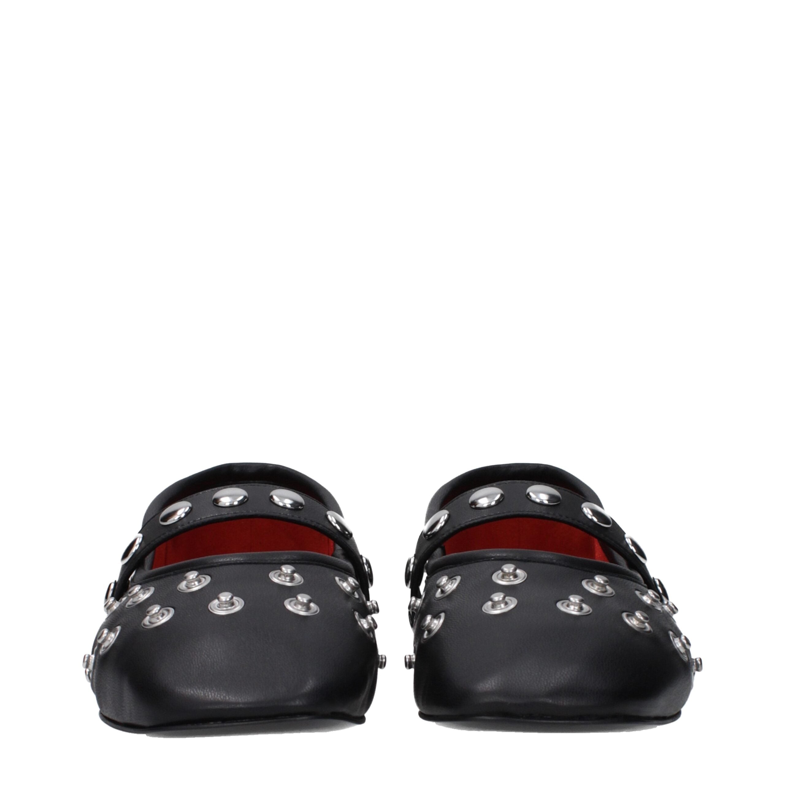 Schwarze Ballerinas aus Leder