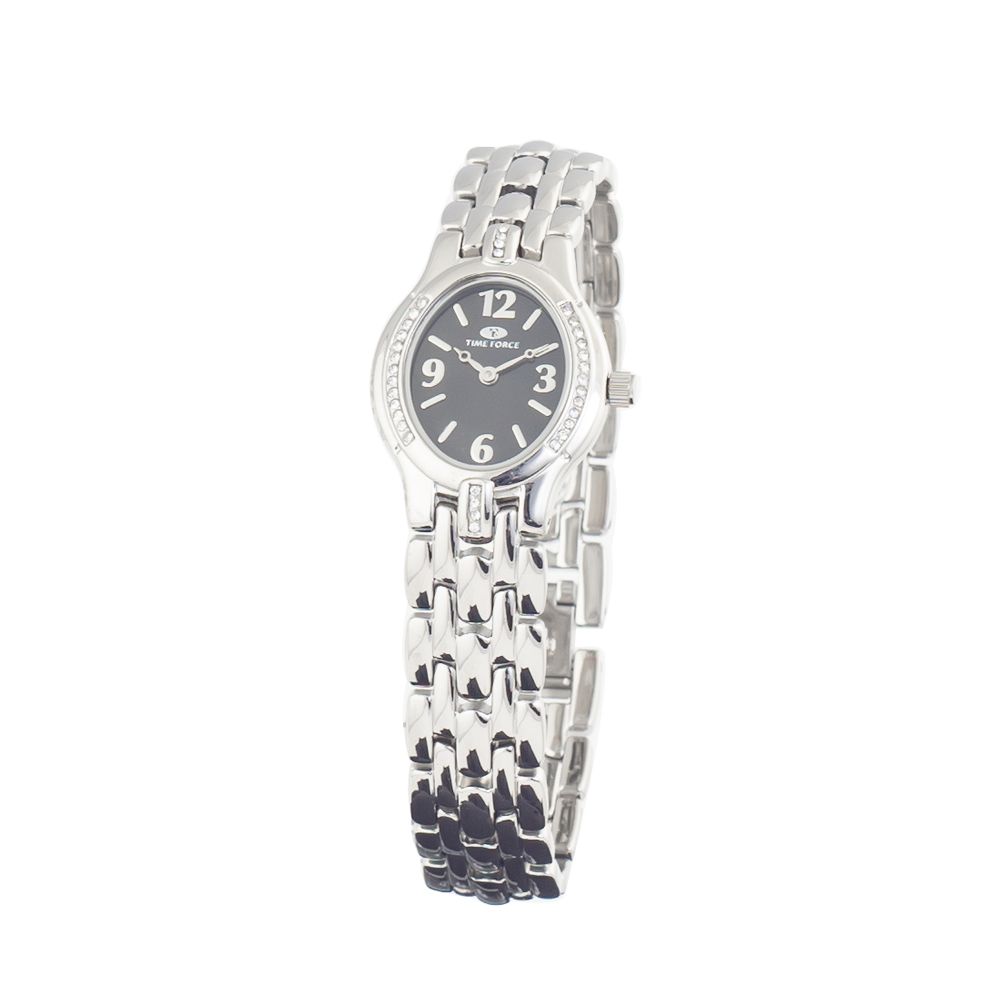 Silberne Armbanduhr aus Edelstahl