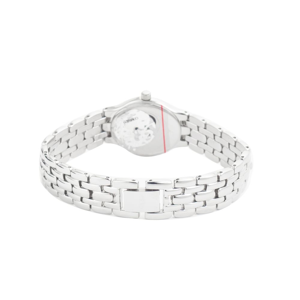 Silberne Armbanduhr aus Edelstahl