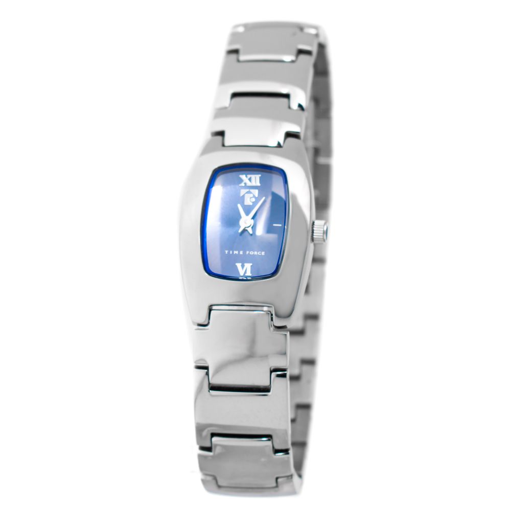 Silberne Edelstahl-Dresswatch