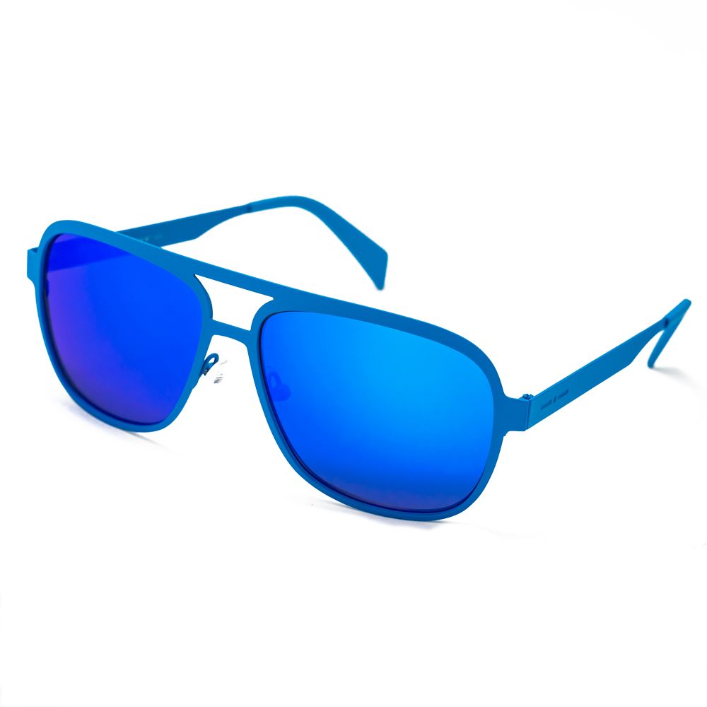 Blaue Metallsonnenbrille