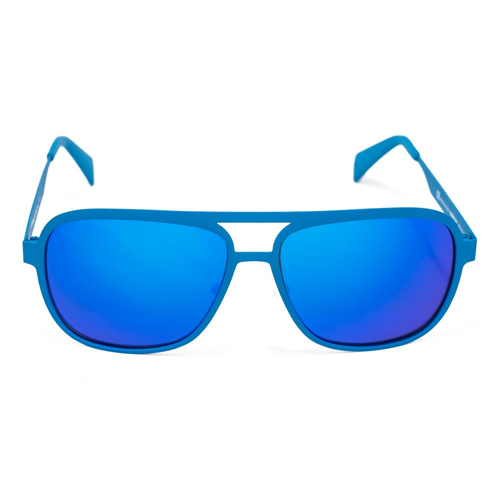 Blaue Metallsonnenbrille