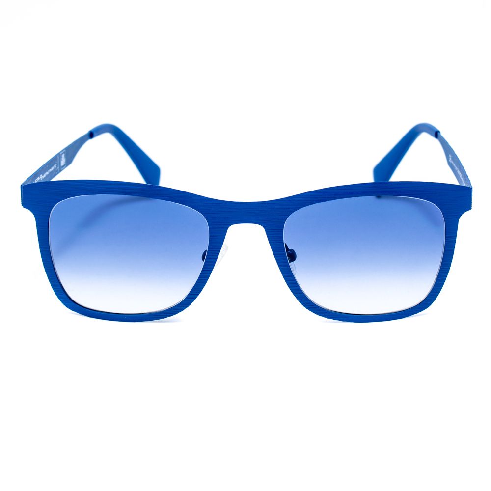 Blaue Metallsonnenbrille