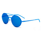 Blaue Metallsonnenbrille