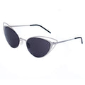 Sonnenbrille aus silbernem Metall