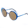 Sonnenbrille aus blauem Metall