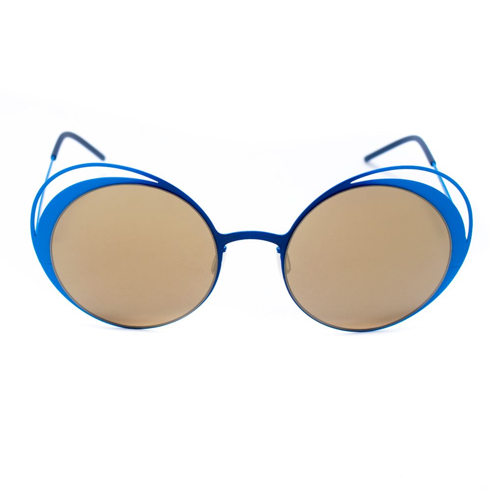 Sonnenbrille aus blauem Metall