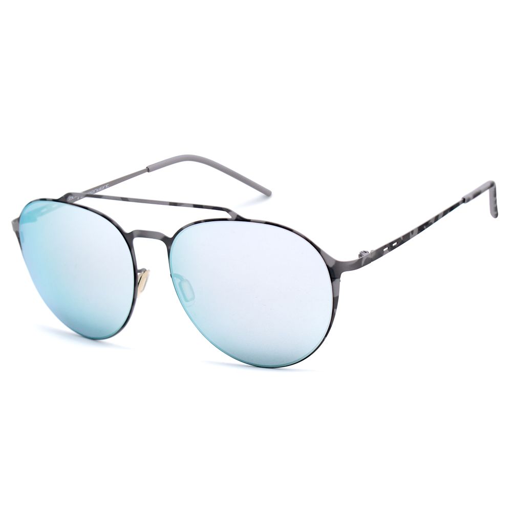 Sonnenbrille aus grauem Metall