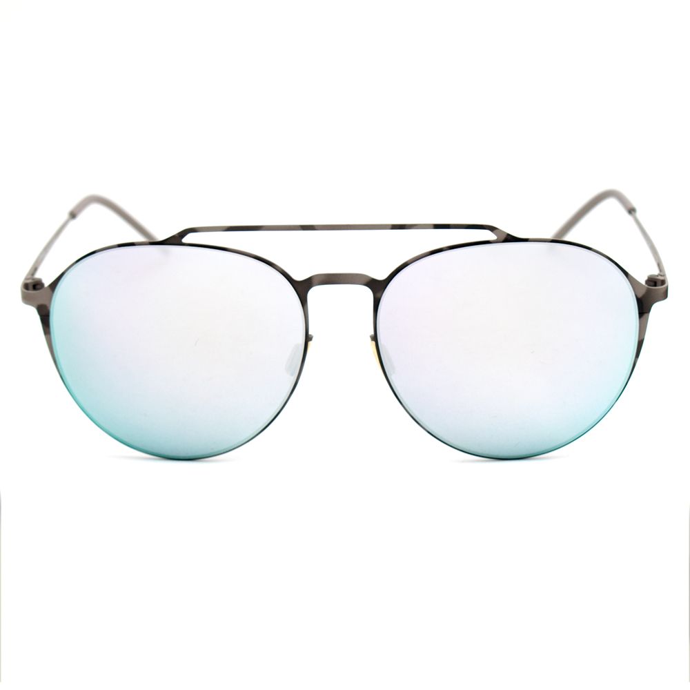 Sonnenbrille aus grauem Metall