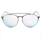 Sonnenbrille aus grauem Metall