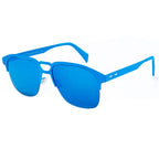 Blaue Metallsonnenbrille