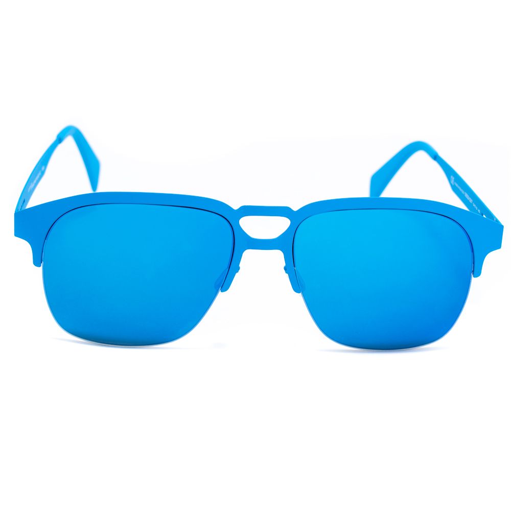 Blaue Metallsonnenbrille