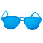 Blaue Metallsonnenbrille