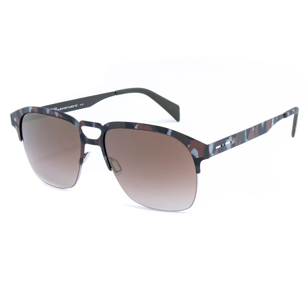 Sonnenbrille aus grauem Metall