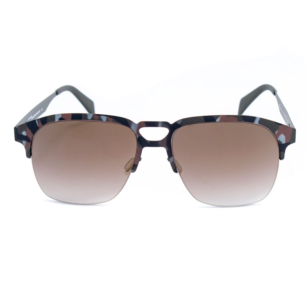Sonnenbrille aus grauem Metall