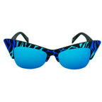 Sonnenbrille aus blauem Azetat