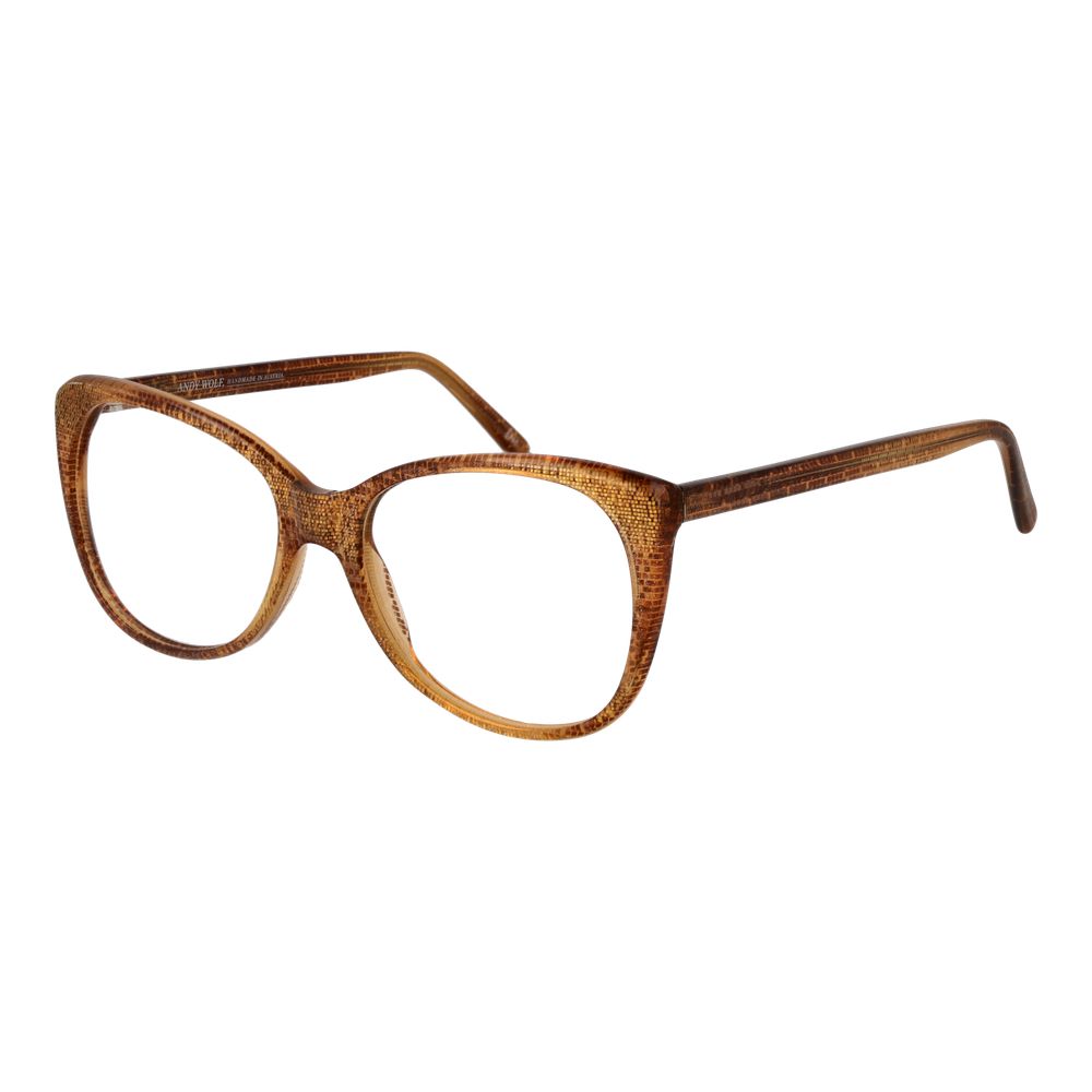 Orangefarbene Acetatbrille
