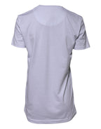 Weißes Baumwoll-T-Shirt Goodluck 2023 mit Rundhalsausschnitt