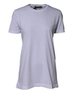 Weißes Baumwoll-T-Shirt Goodluck 2023 mit Rundhalsausschnitt