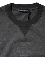 Gray DG Logo Embroidered Pullover Sweater