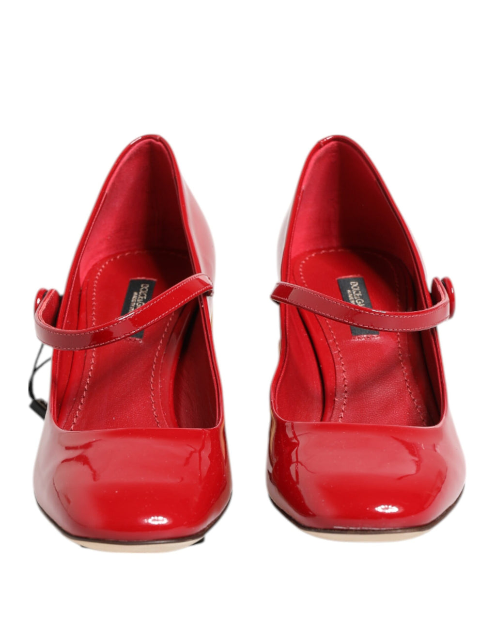Sandalen aus rotem Leder mit DG-Logo
