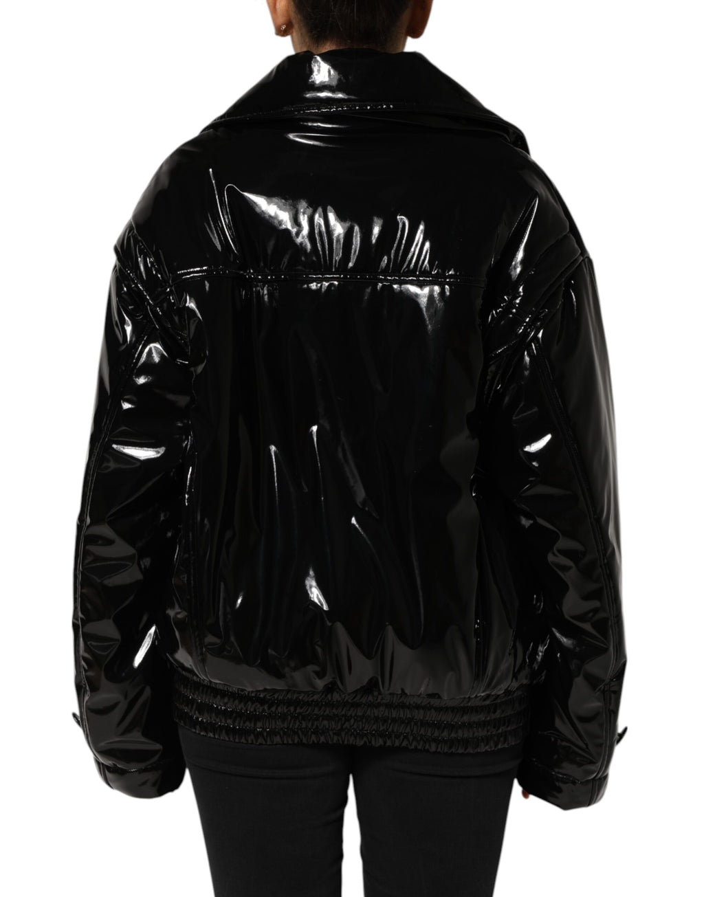 Polyester Schwarze Steppjacke Daunenjacke