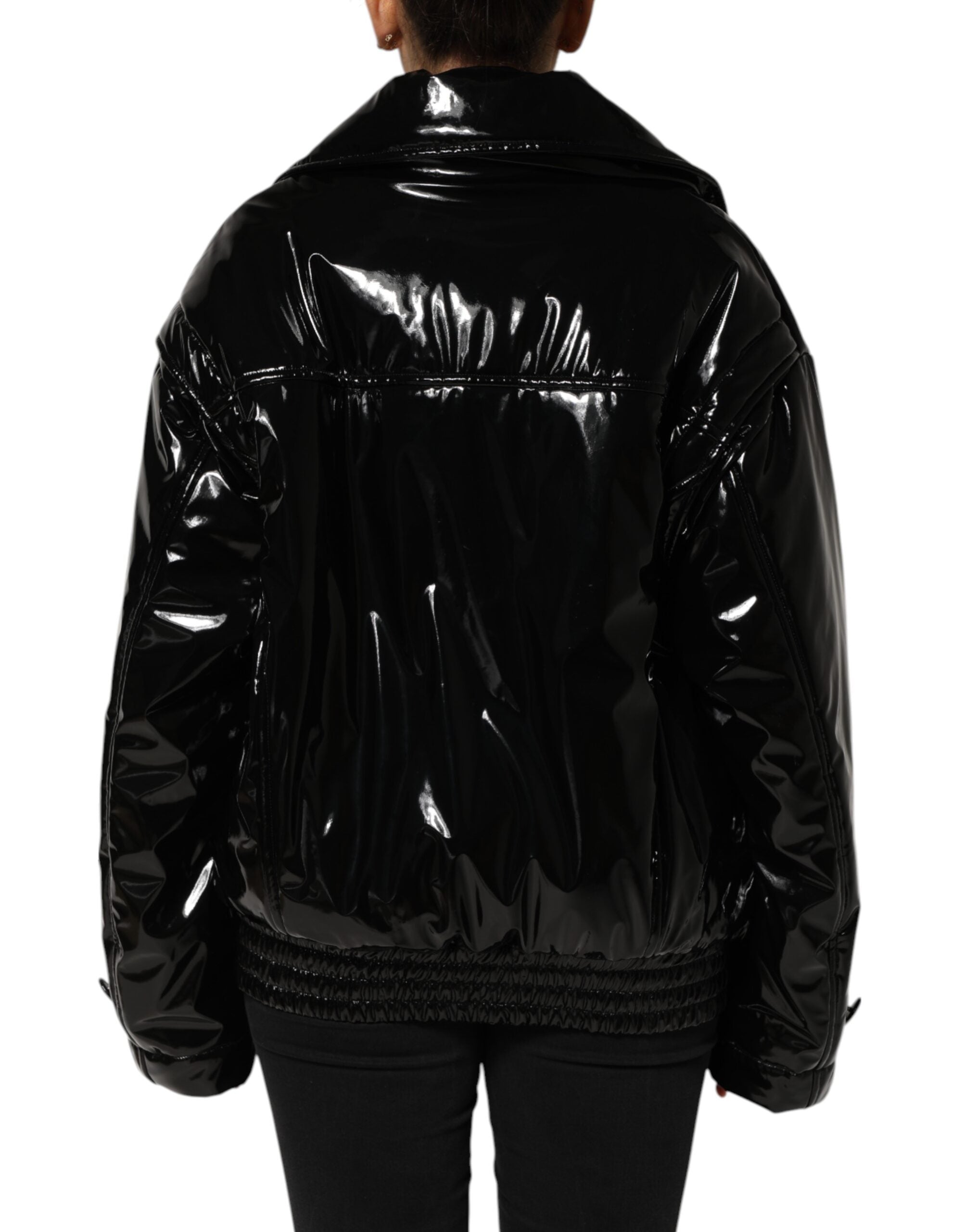 Polyester Schwarze Steppjacke Daunenjacke