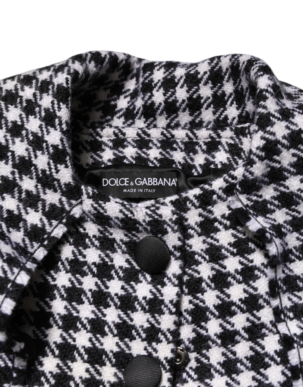 Mehrfarbige Wolljacke mit Monochrommuster
