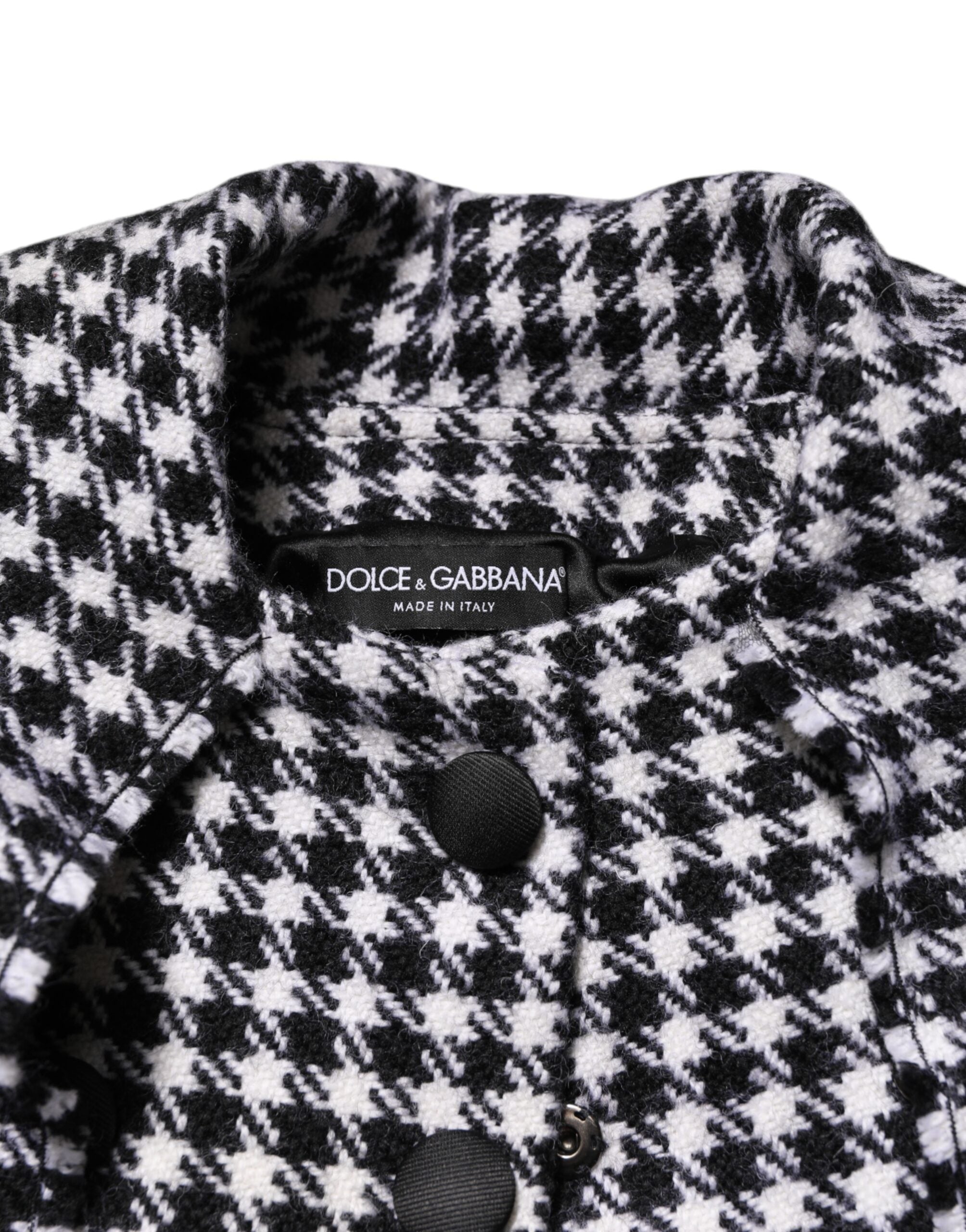 Mehrfarbige Wolljacke mit Monochrommuster